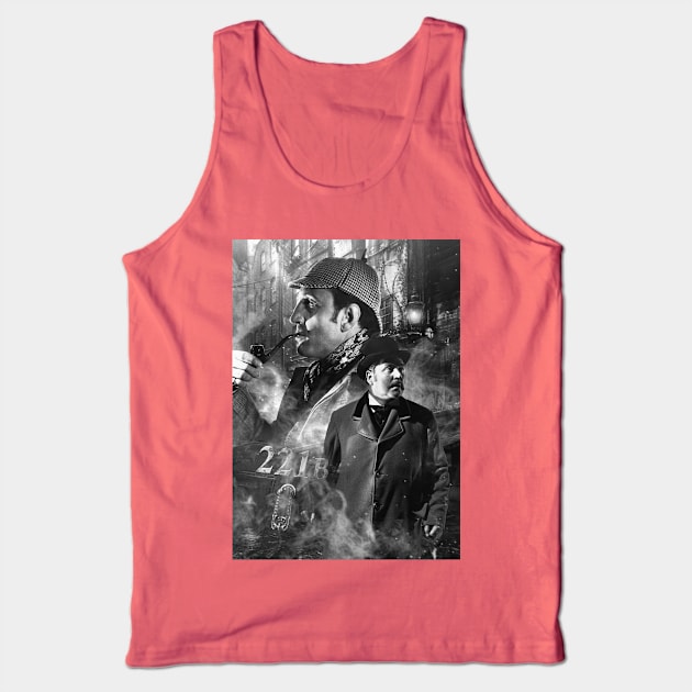 Sherlock Holmes - Basil Rathbone Tank Top by GaudaPrime31